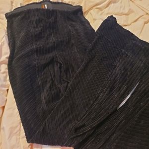 Free People black corduroy flare leg pants XS